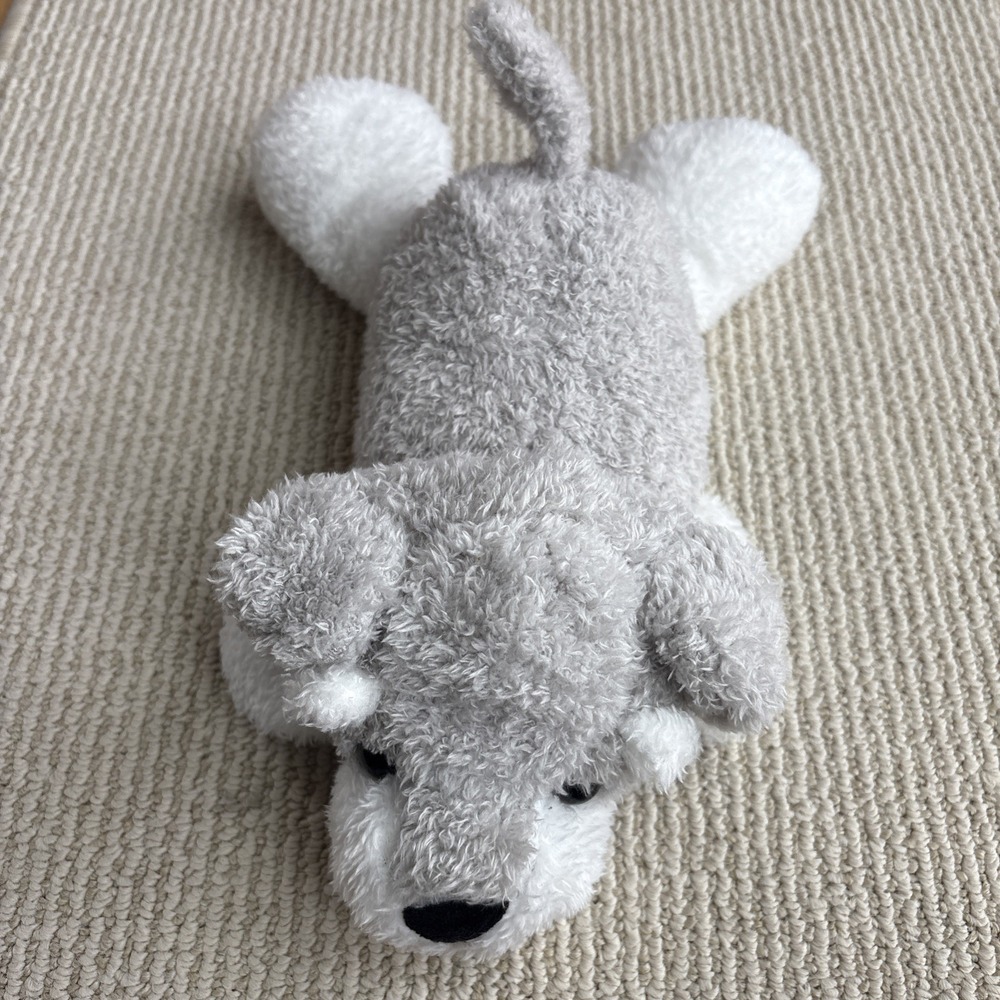Spark Create Imagine Schnauzer Puppy Dog Plush Floppy Terrier Gray White 11"